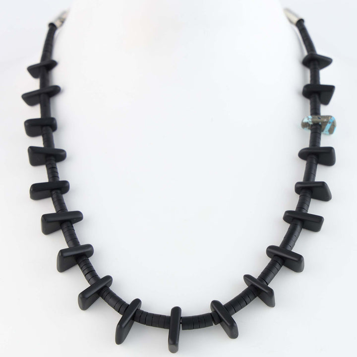 Navajo Jet Tab Necklace