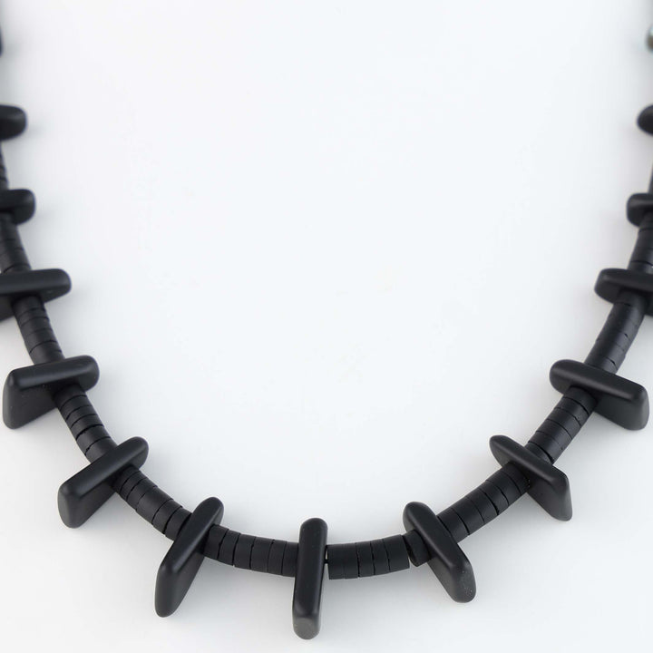 Navajo Jet Tab Necklace