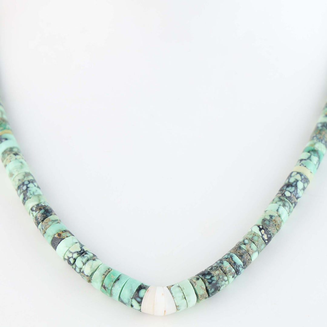 Navajo Angel Wing Turquoise Heishi Necklace