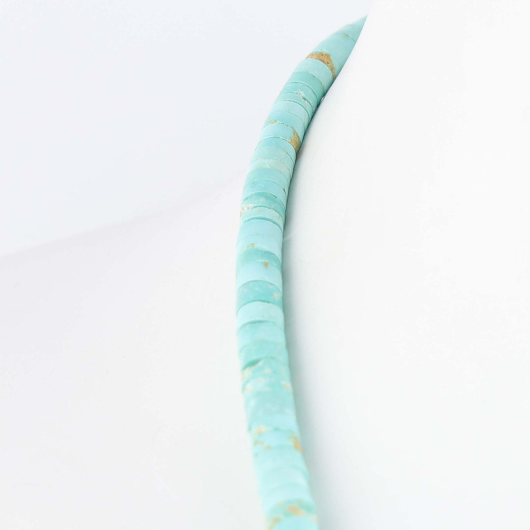 Navajo Fox Turquoise Heishi Necklace