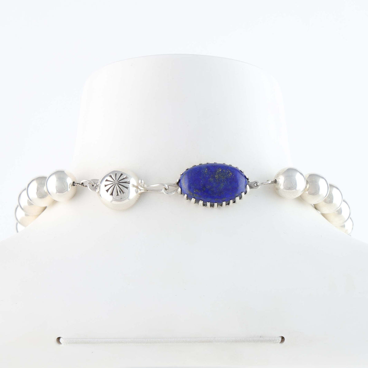 Navajo Lapis Necklace by Debbie Silversmith