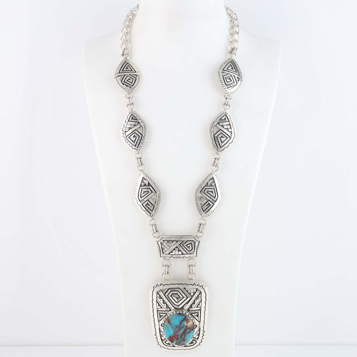 Royston Turquoise and Overlay Necklace