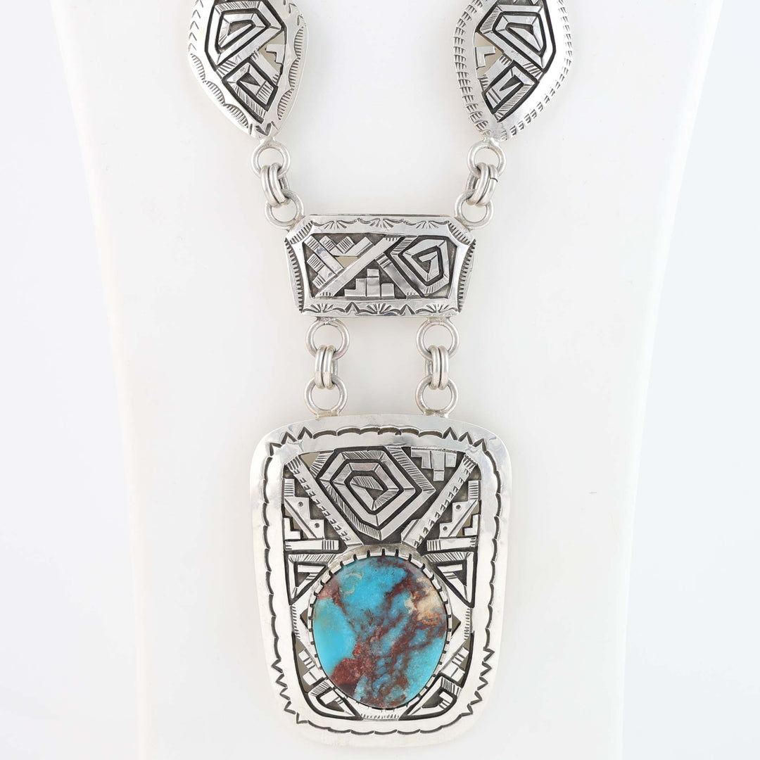 Royston Turquoise and Overlay Necklace