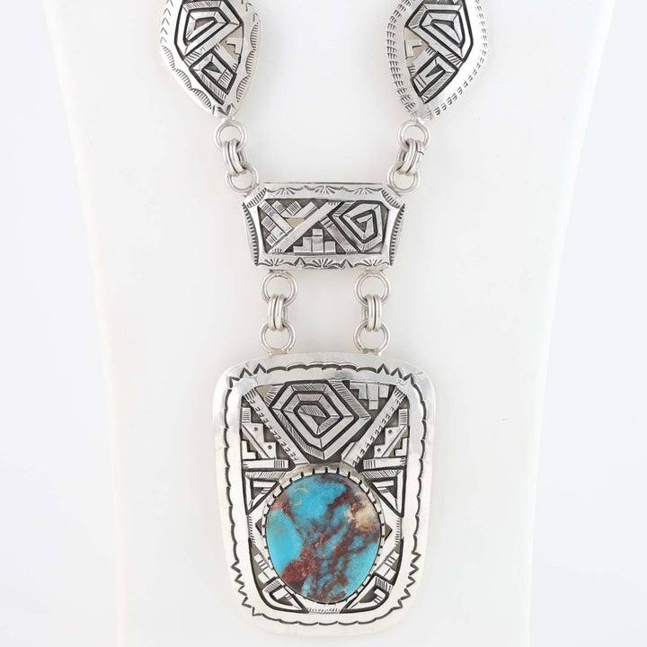Royston Turquoise and Overlay Necklace