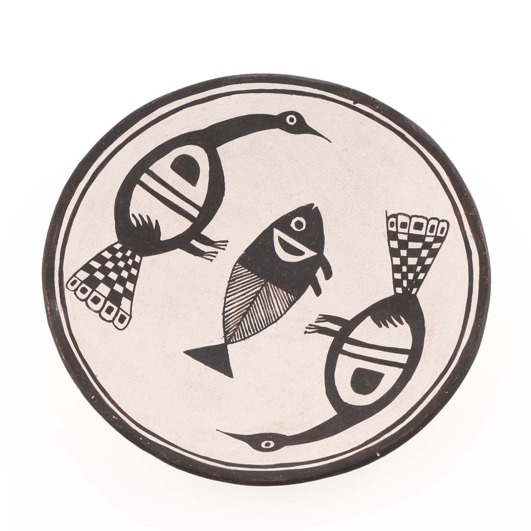 1970s Acoma Fish and Bird Plate