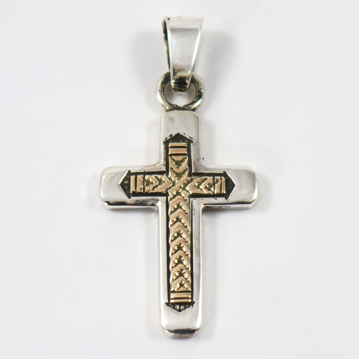 Gold on Silver Cross Pendant