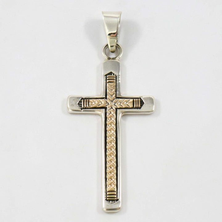 Gold on Silver Cross Pendant