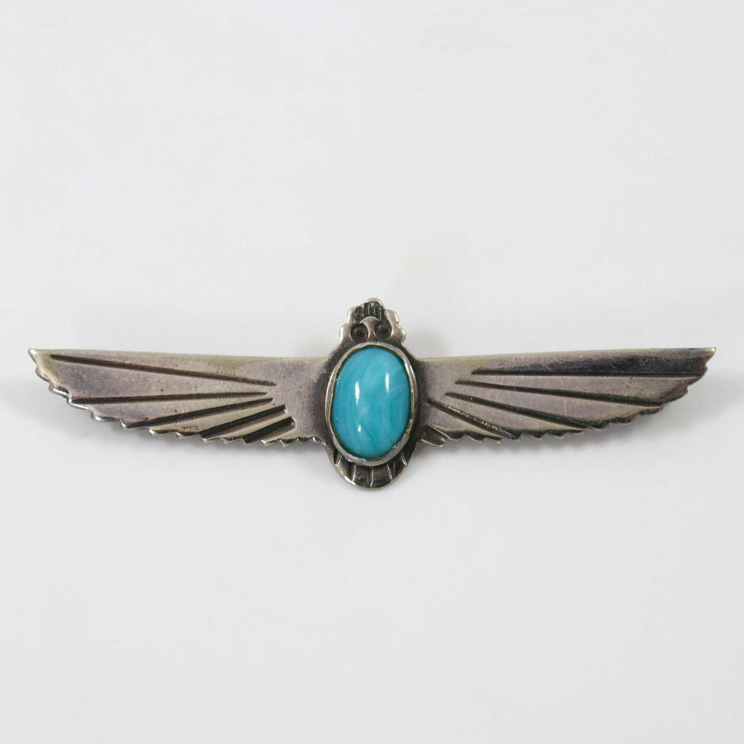 1940s Turquoise Eagle Pin
