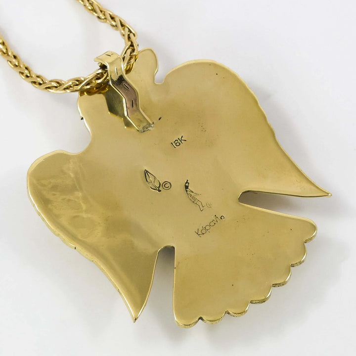 Gold and Sugilite Eagle Pendant