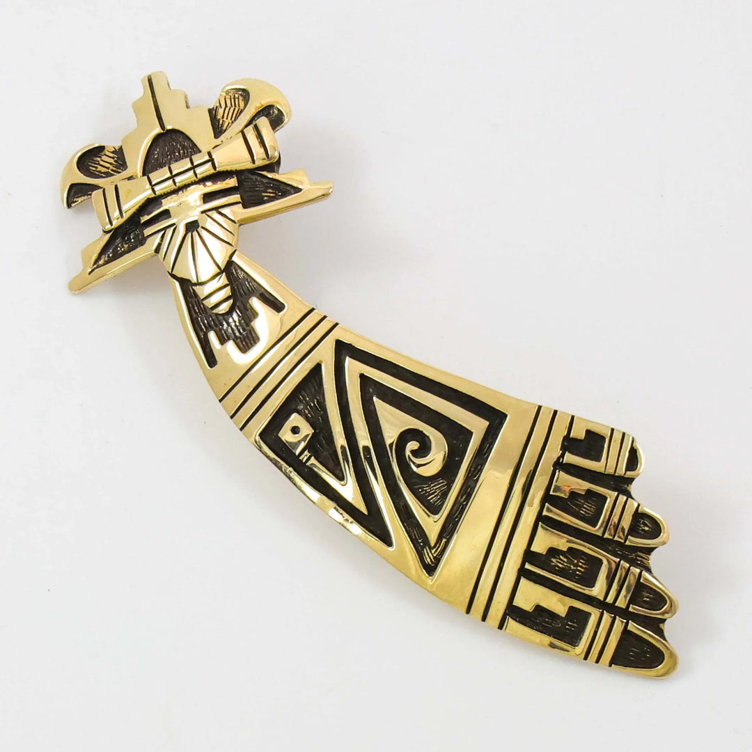 Gold Shalako Pin and Pendant