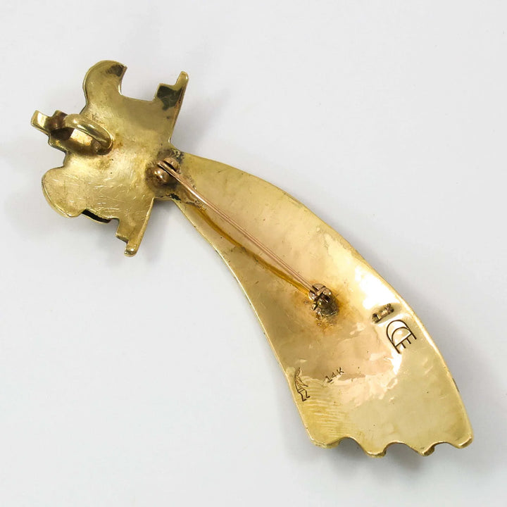 Gold Shalako Pin and Pendant