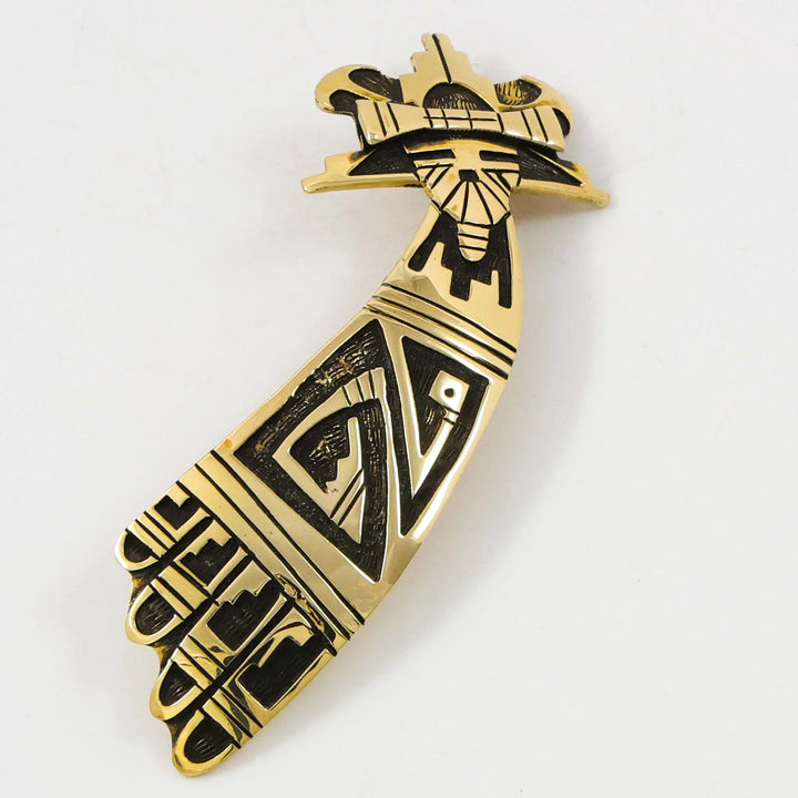 Gold Shalako Pin and Pendant