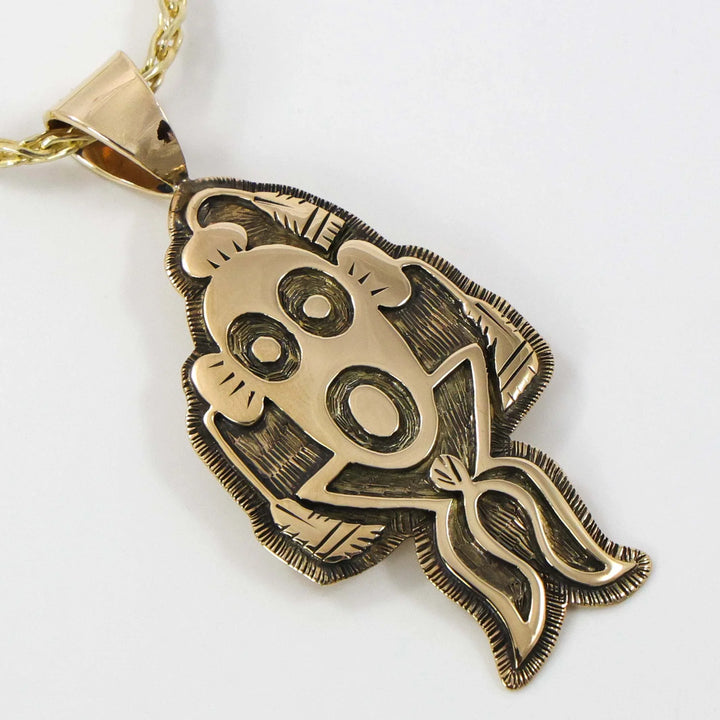 Gold Mudhead Pendant