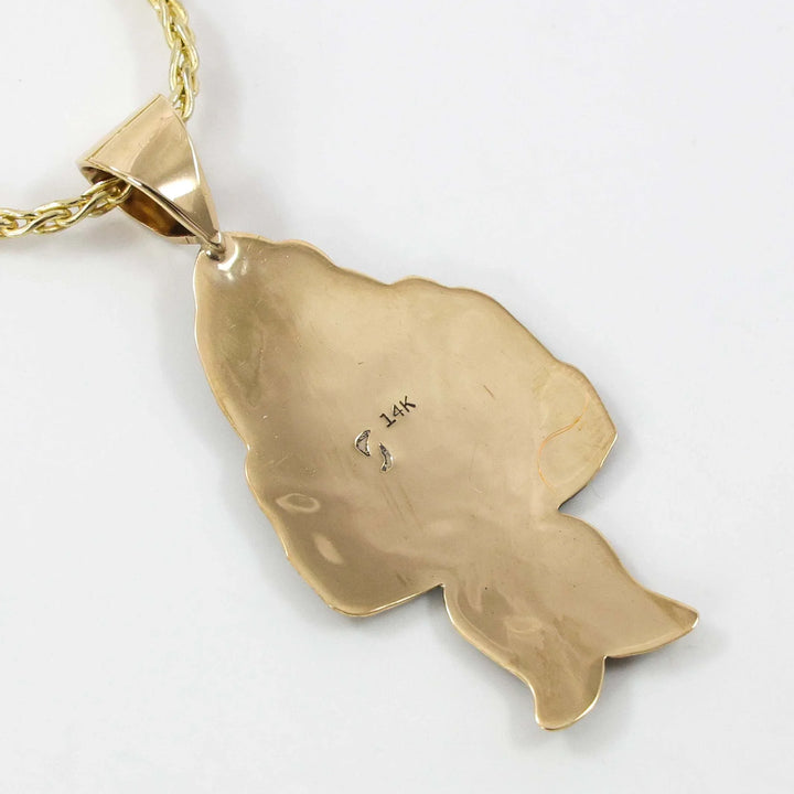 Gold Mudhead Pendant