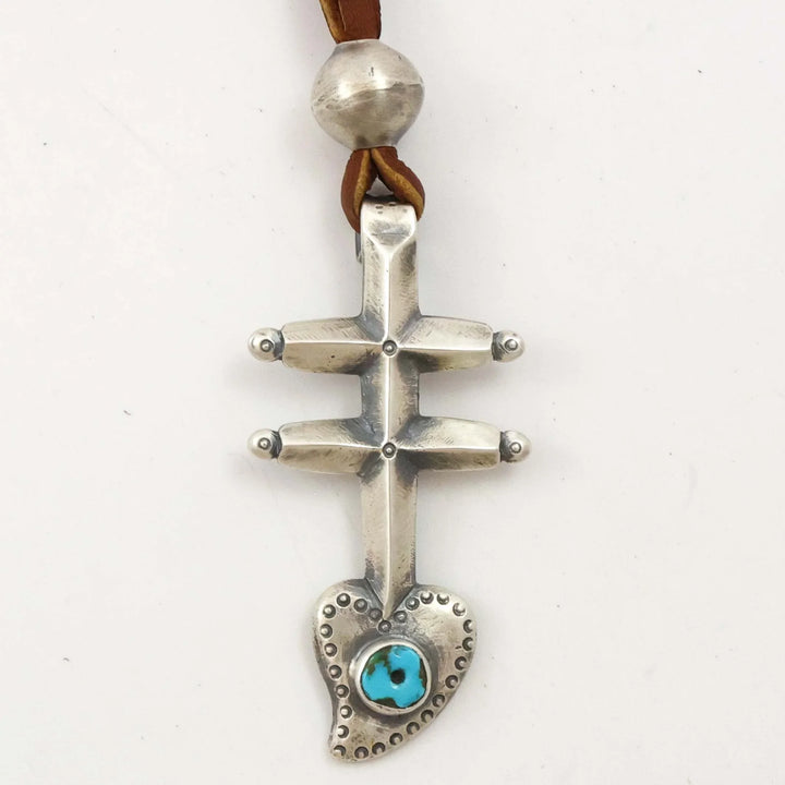 Turquoise Pueblo Cross Pendant
