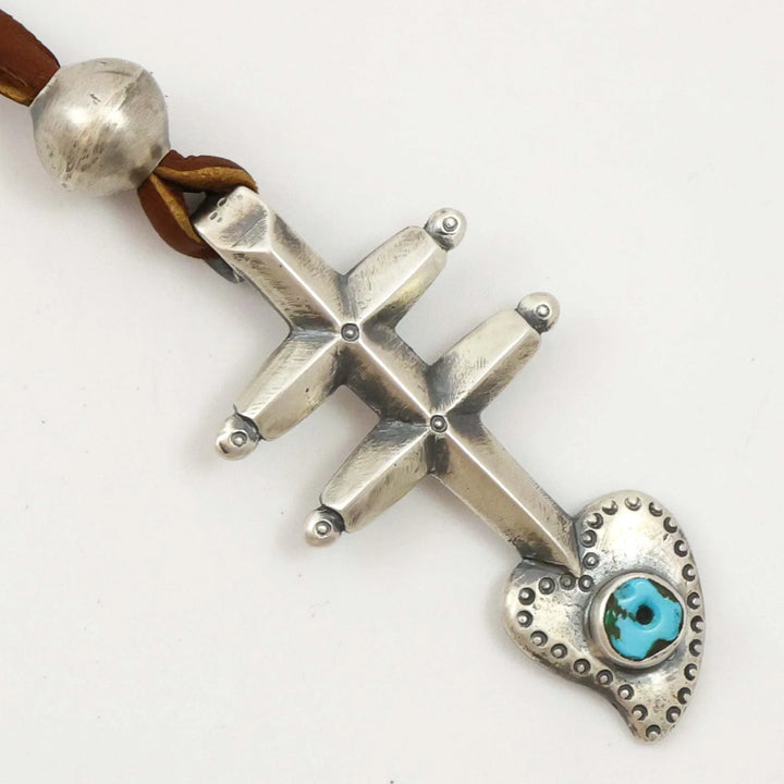 Turquoise Pueblo Cross Pendant
