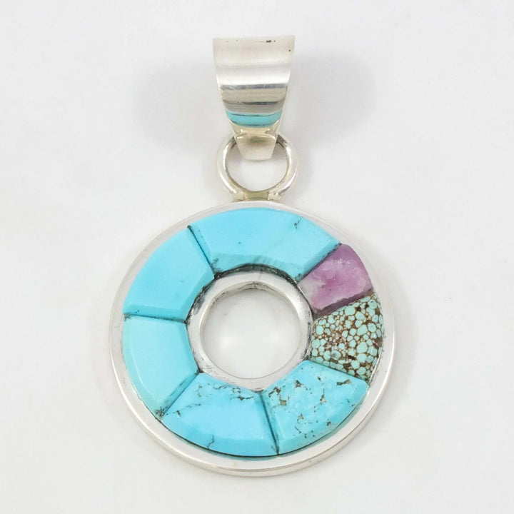 Turquoise and Lepidolite Pendant