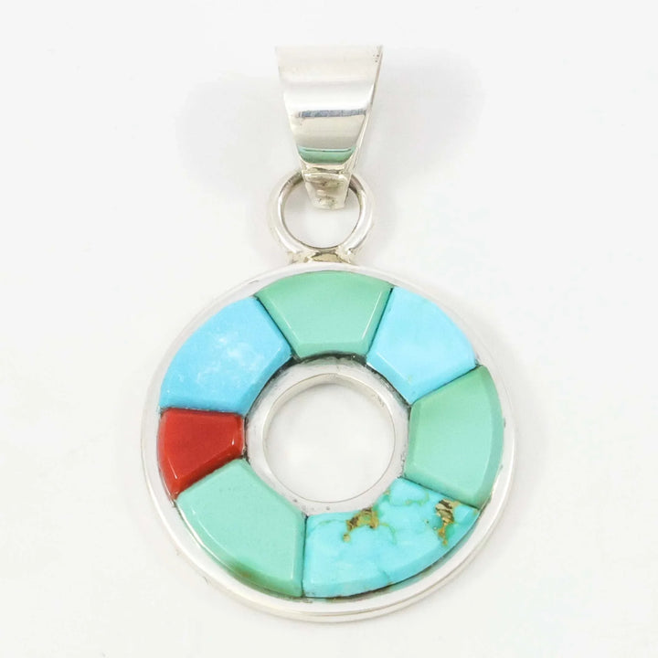 Turquoise and Coral Pendant
