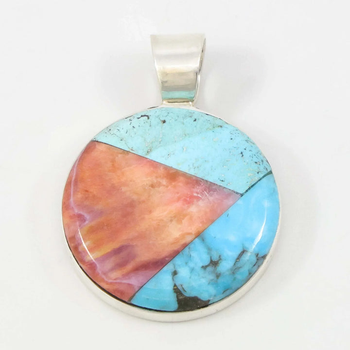 Spiny Oyster and Turquoise Pendant