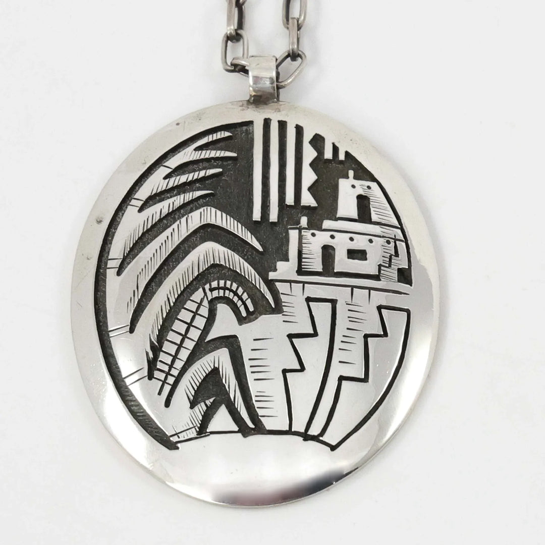 Village and Corn Pendant