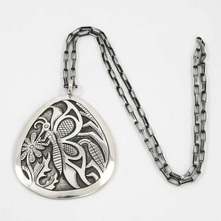 Butterfly and Flower Pendant