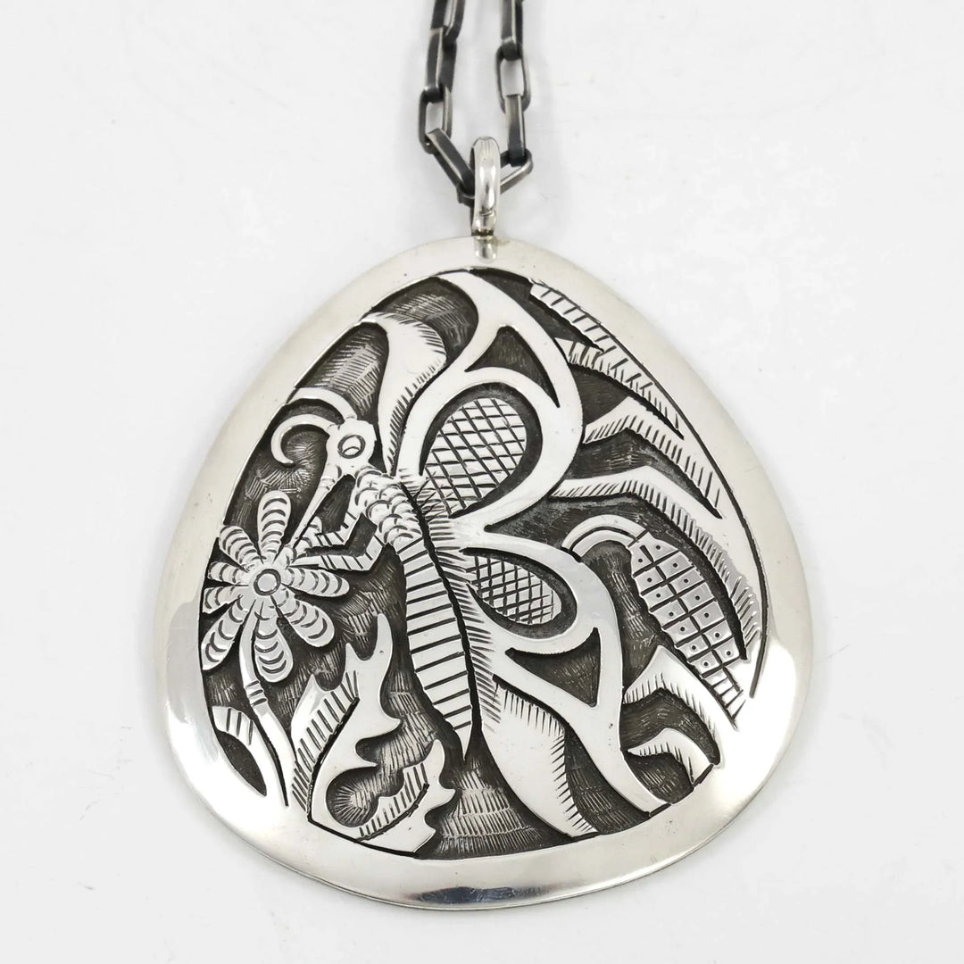 Butterfly and Flower Pendant