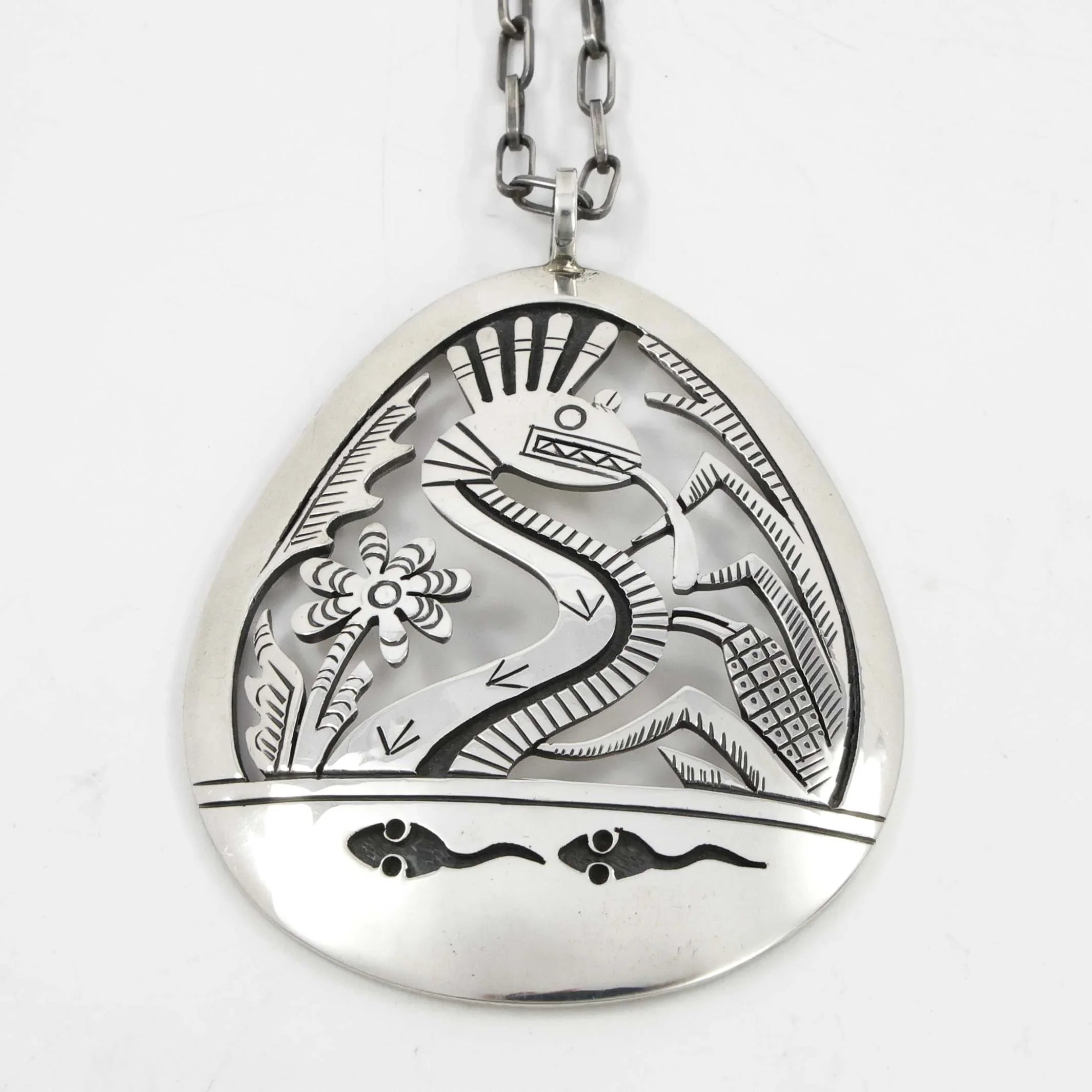 International Kopavi and (1922-2011) Coochwytewa Victor インディアンジュエリー ネックレス Coochwytewa Victor ホピ Shop 14 Hopi - アクセサリー