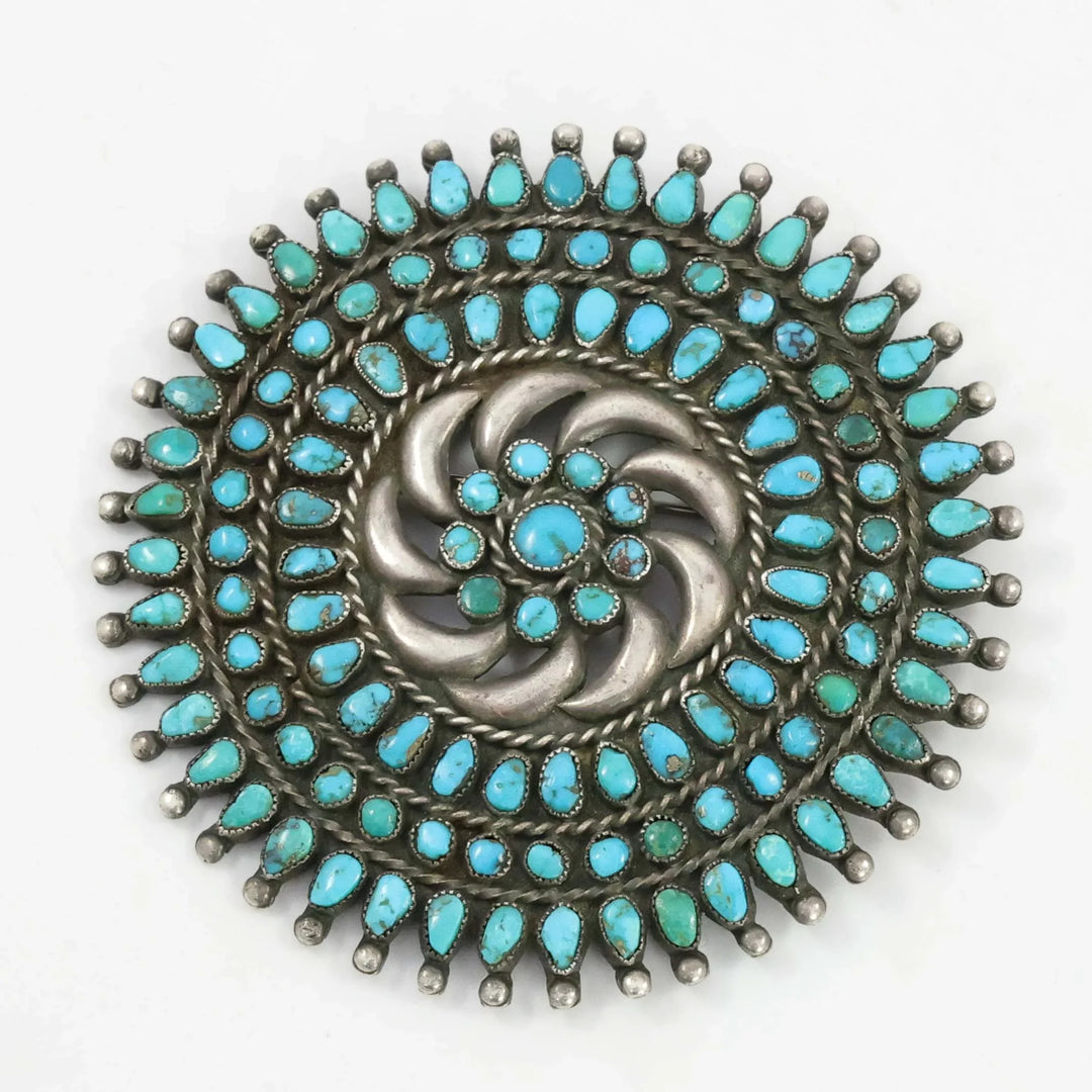 1940s Turquoise Cluster Pin