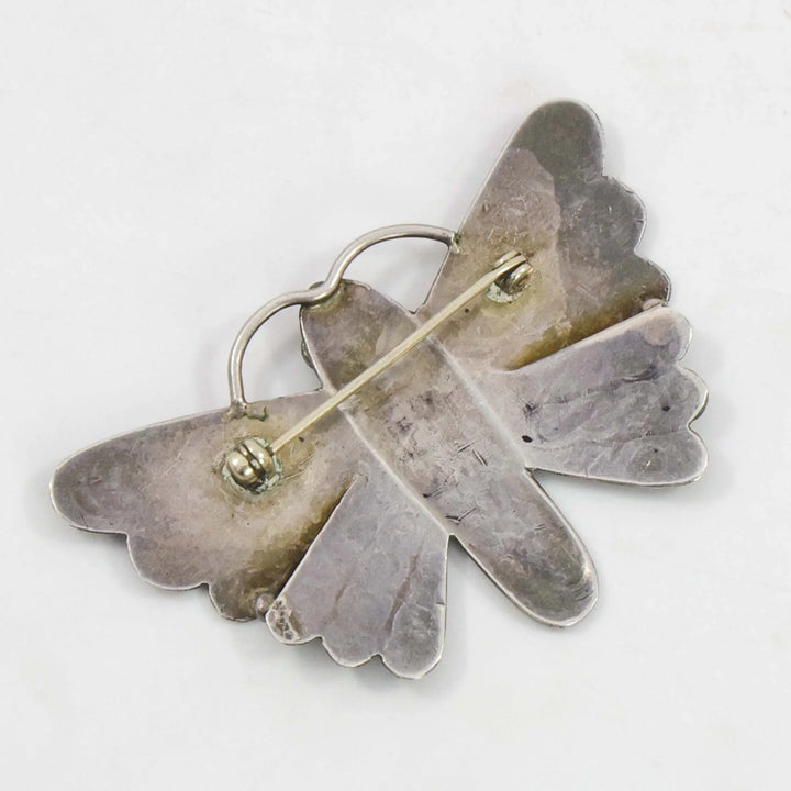 1940s Turquoise Moth Pin