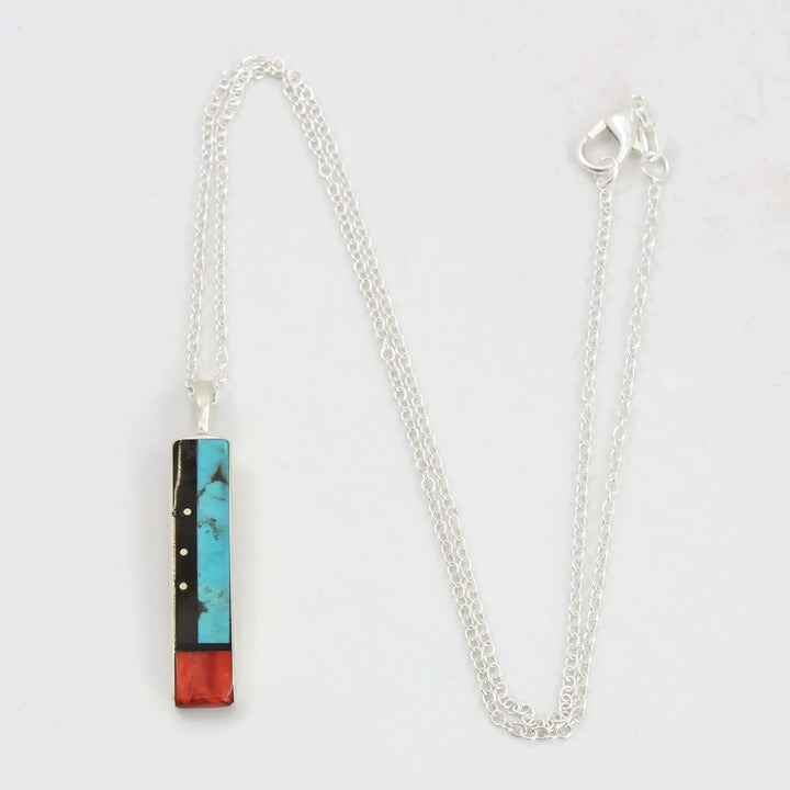 Inlay Pendant on Chain