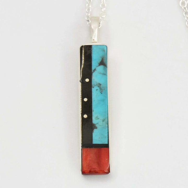 Inlay Pendant on Chain