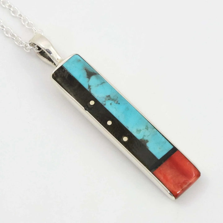 Inlay Pendant on Chain