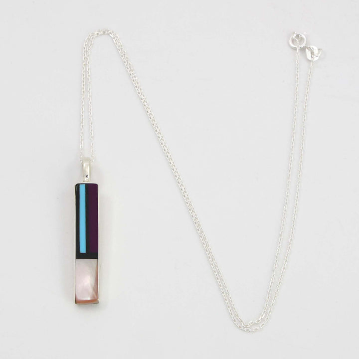 Inlay Pendant on Chain