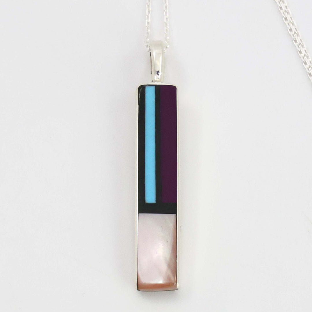 Inlay Pendant on Chain