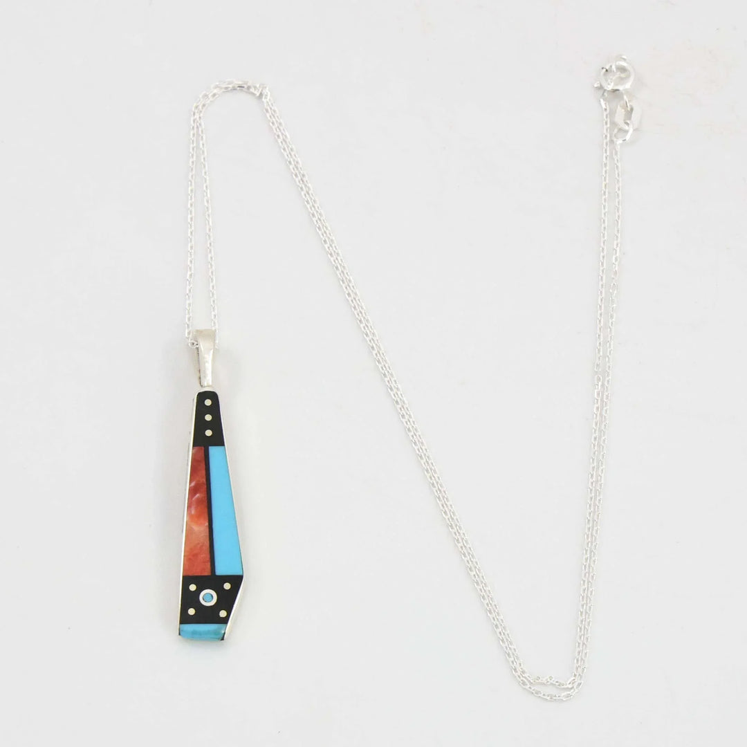 Inlay Pendant on Chain