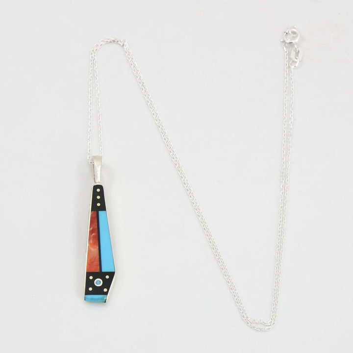 Inlay Pendant on Chain