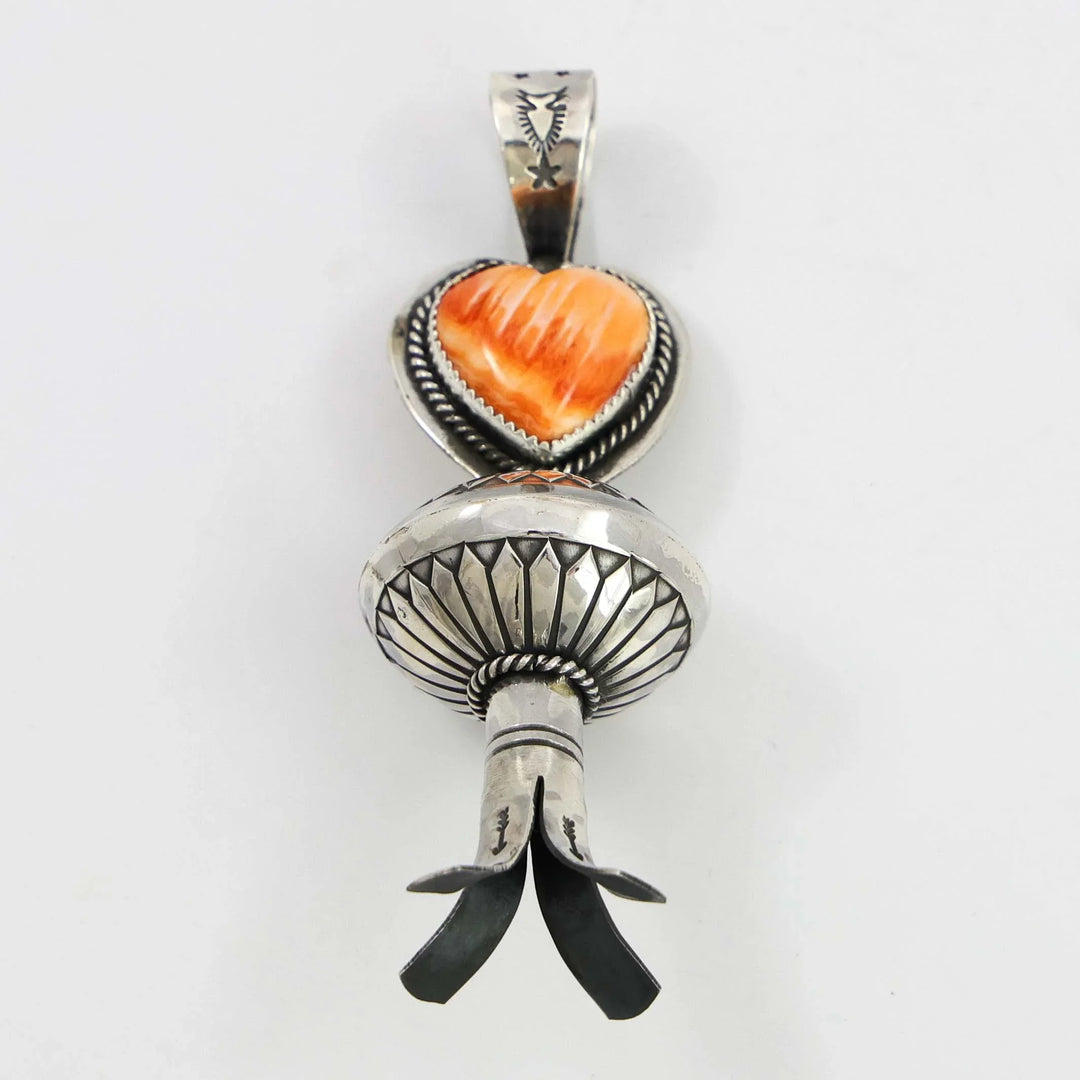 Spiny Oyster Squash Blossom Pendant