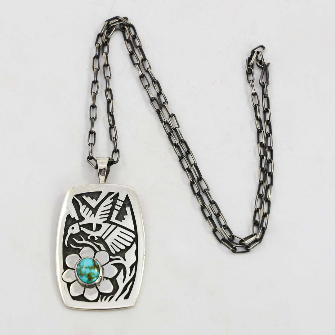 Turquoise Hummingbird Pendant