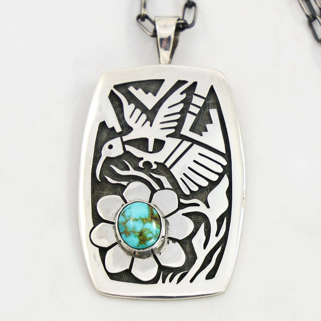 Turquoise Hummingbird Pendant