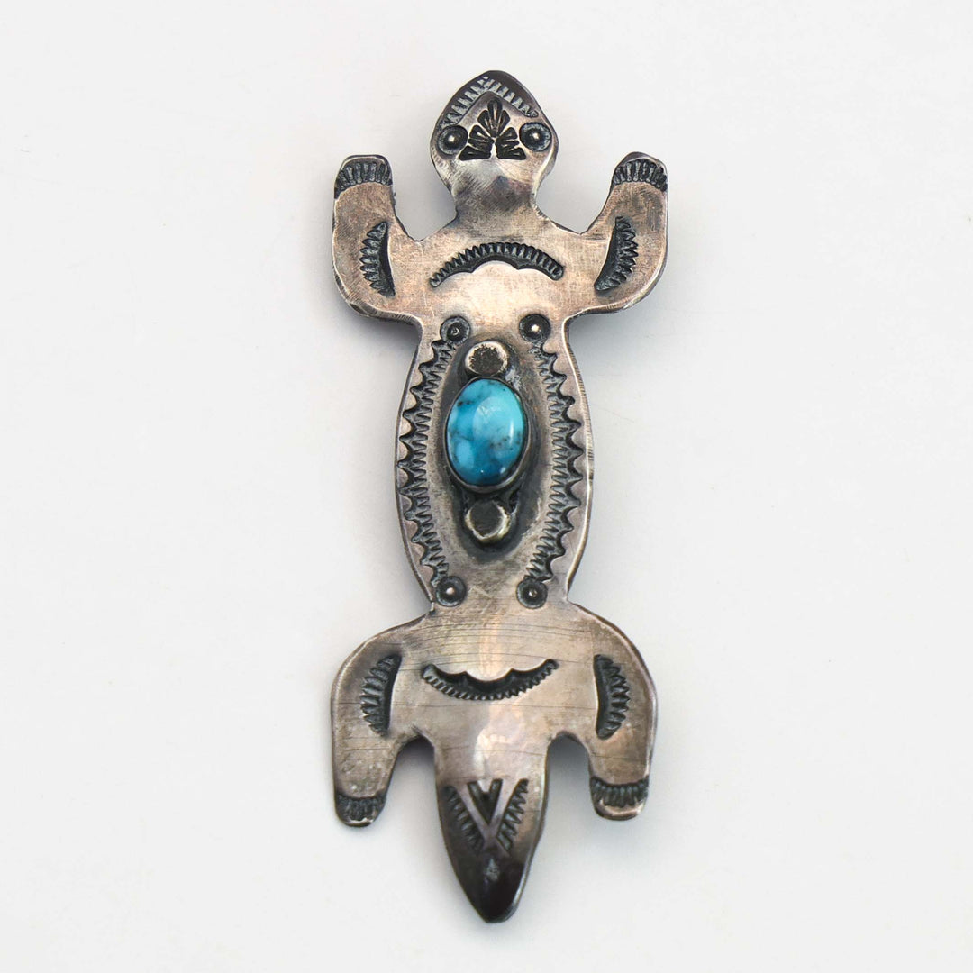 1950s Turquoise Lizard Pin
