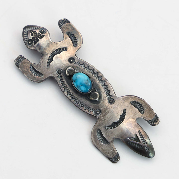 1950s Turquoise Lizard Pin