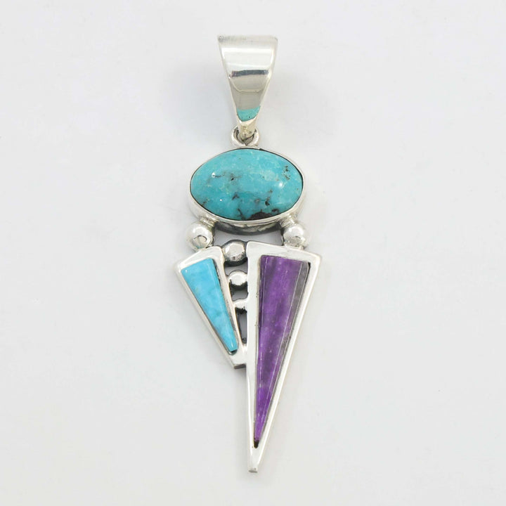 Sugilite and Turquoise Pendant
