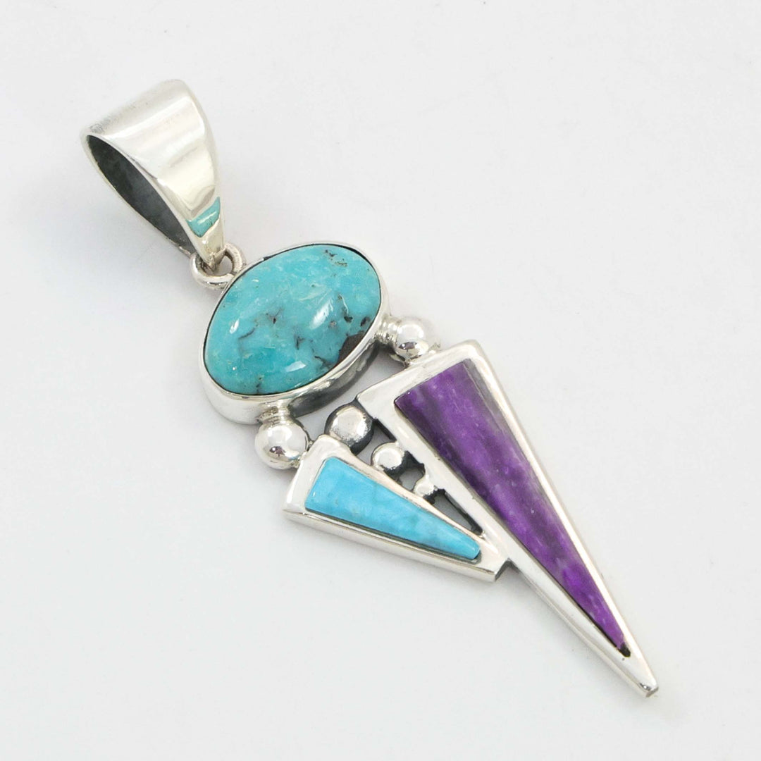 Sugilite and Turquoise Pendant