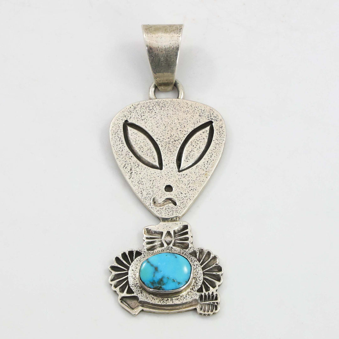 Turquoise Alien Pendant