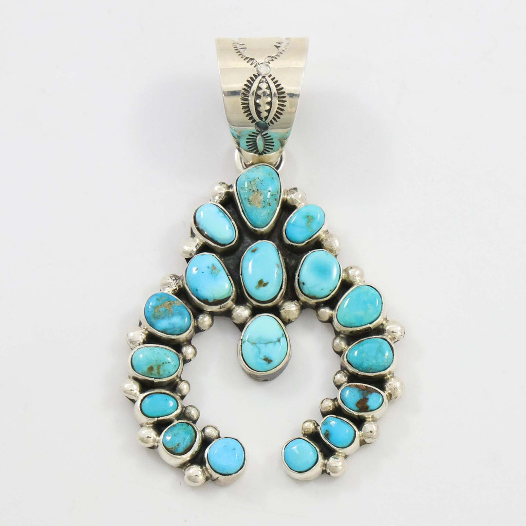 Blue Bird Turquoise Naja Pendant