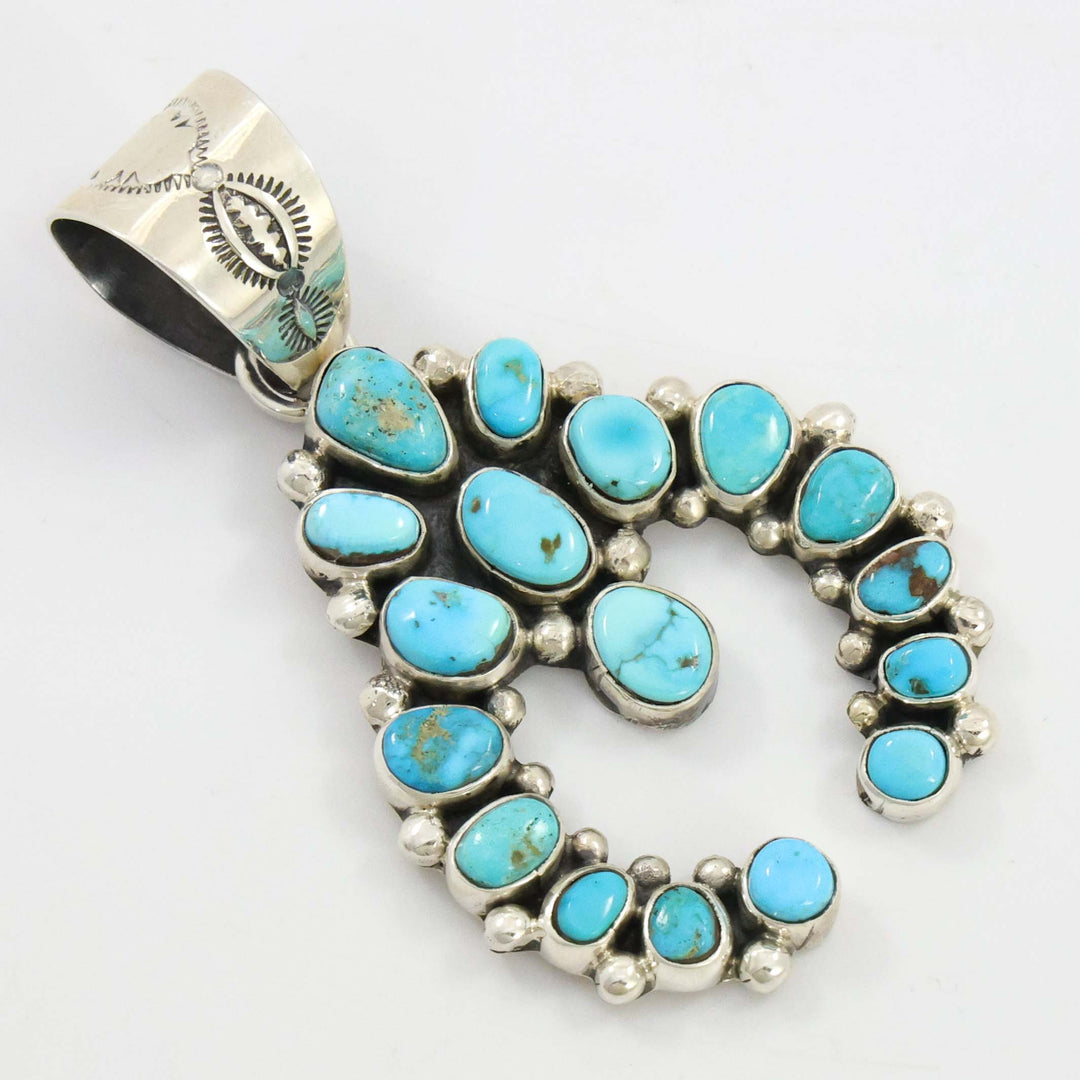 Blue Bird Turquoise Naja Pendant