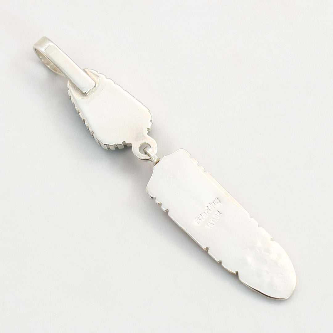 Turquoise Feather Pendant