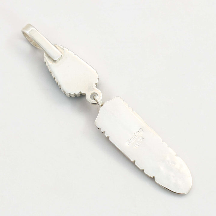 Turquoise Feather Pendant