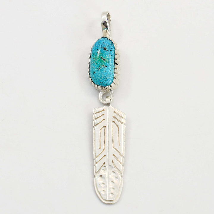 Turquoise Feather Pendant