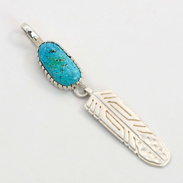 Turquoise Feather Pendant